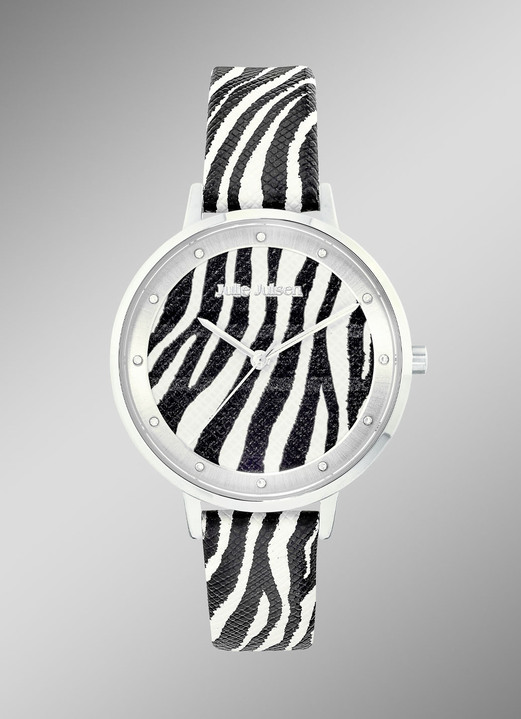 Schmuck & Uhren - Moderne Damenuhr mit Lederband, in Farbe  Ansicht 1