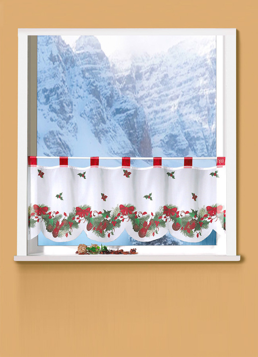- Kurzstore Weihnachten, in Größe 784 (H45xB 90 cm) bis 788 (H45xB120 cm), in Farbe WEISS-BUNT Ansicht 1
