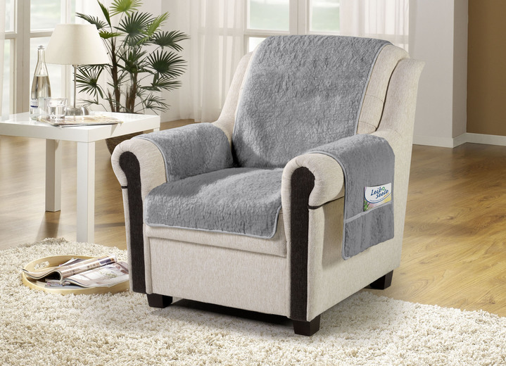 Sessel- & Sofaüberwürfe - Licardo Sessel- und Armlehnenschoner, in Farbe SILBER Ansicht 1