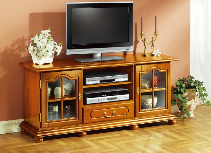 TV- & Hifi-Möbel - TV-Longboard mit Echtholzfurnier, in Farbe KIRSCHBAUM Ansicht 1