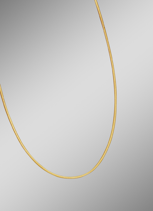 Halsketten - Vergoldete Schlangenkette aus Silber, in Farbe  Ansicht 1