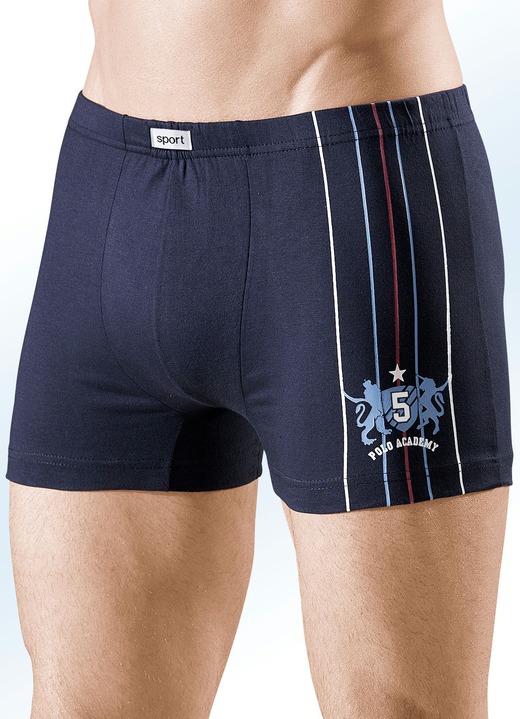 Pants & Boxershorts - Viererpack Pants, uni, Motivdruck, in Größe 005 bis 009, in Farbe 2X MARINE, 2X AZURBLAU