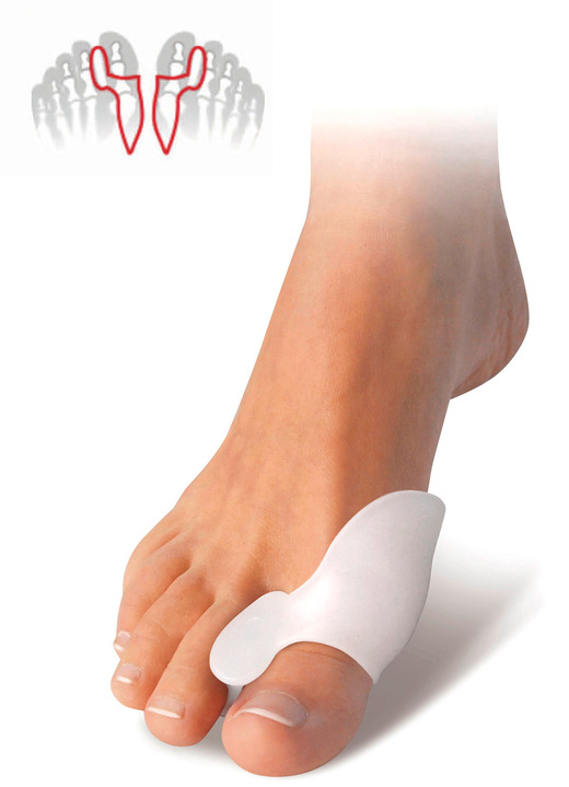 Gesunder Fuß - Gel-Zehenkorrektor mit Schoner, in Farbe WEISS Ansicht 1