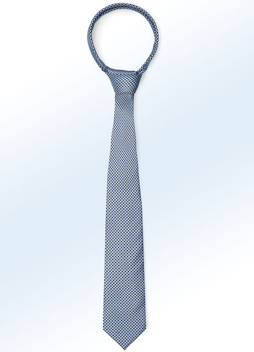 Krawatten - Gemusterte Krawatte in 6 Farben, in Farbe MARINE Ansicht 1