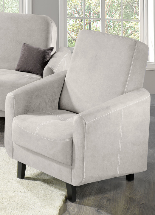 Polstergruppen - Besonders komfortable, moderne Polstermöbel, in Farbe CREME, in Ausführung Sessel Ansicht 1