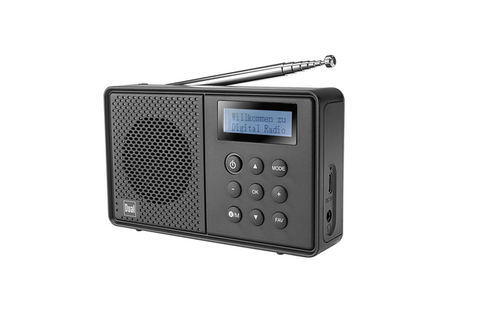 Musikanlagen - Tragbares DAB+-Radio von Dual mit integriertem Akku, in Farbe SCHWARZ, in Ausführung DAB+ Radio MCR 100 Ansicht 1