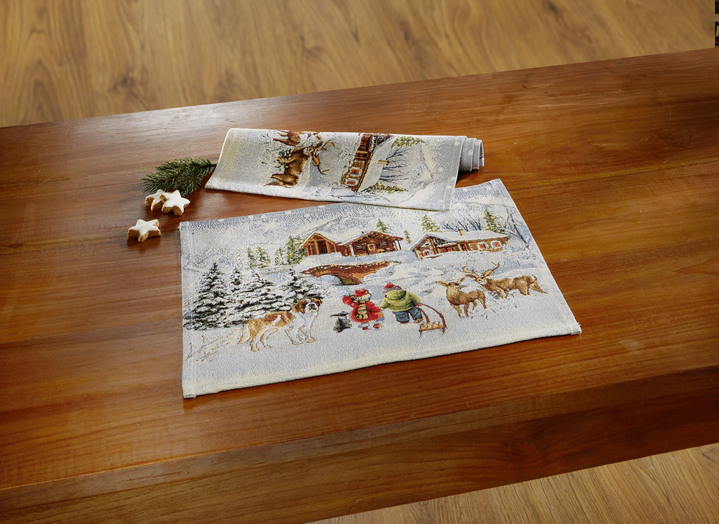 Tischdecken - Winterliche Tisch- und Raumdekoration in Gobelin-Qualität, in Größe 100 (2x Platzset, 33/ 45 cm) bis 404 (Kissenbezug, 45/ 45 cm), in Farbe MULTICOLOR Ansicht 1