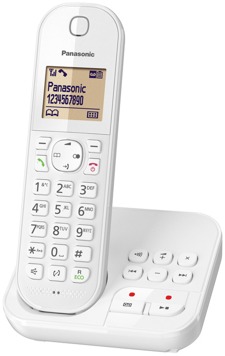 Festnetz-Telefone - Panasonic Großtasten-Telefon mit Anrufbeantworter, in Farbe WEISS, in Ausführung Großtasten-Telefon mit Anrufbeantworter Ansicht 1