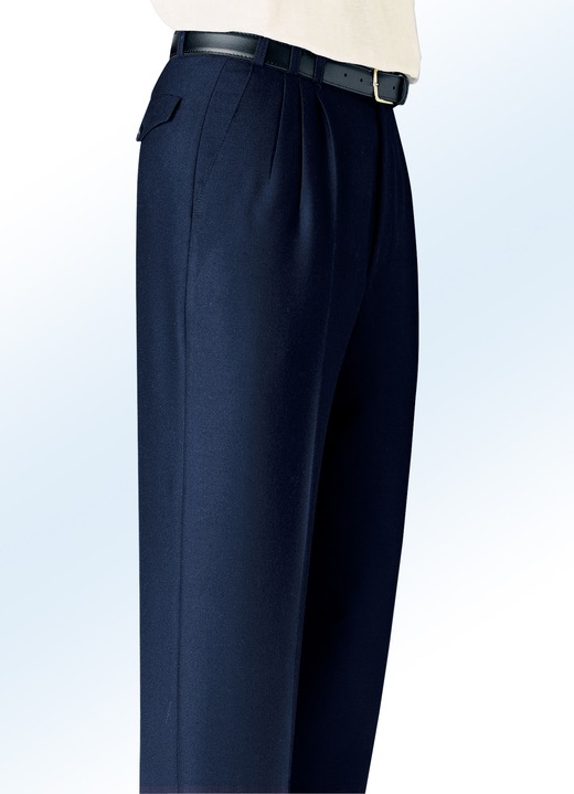 Hosen - „Klaus Modelle“-Hose mit Gesäßpattentaschen in 4 Farben Hosen - „Klaus Modelle“-Hose mit Gesäßpattentaschen in 4 Farben, in Größe 025 bis 060, in Farbe MARINE