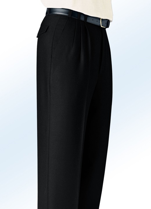 Hosen - „Klaus Modelle“-Hose mit Gesäßpattentaschen in 4 Farben, in Größe 025 bis 060, in Farbe MARINE Ansicht 2