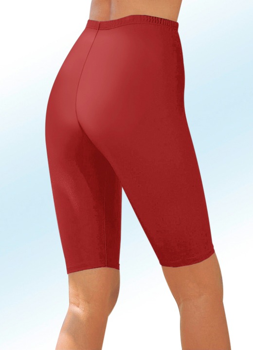 Freizeithosen - Radlerhose mit Glanz-Effekt in 6 Farben Freizeithosen - Radlerhose mit Glanz-Effekt in 6 Farben, in Größe 034 bis 050, in Farbe ROT