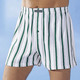 Pants & Boxershorts - Viererpack Boxershorts, bunt gestreift, in Größe 005 bis 019, in Farbe 2X WEISS-BORDEAUX, 1X WEISS-SMARAGD, 1X WEISS-NAVY – Farbe 2X WEISS-BORDEAUX, 1X WEISS-SMARAGD, 1X WEISS-NAVY – Ansicht 2
