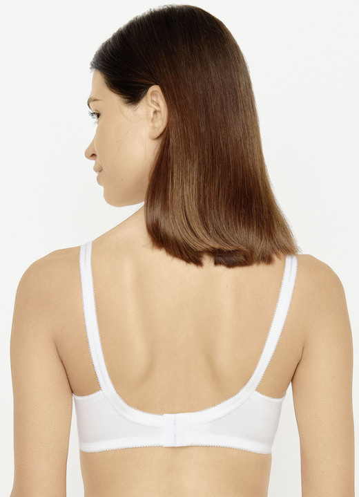 Soft-BH - Susa BH aus hautsympathischer Baumwolle, in Größe 075 bis 100, in Cup A, in Farbe WEISS Ansicht 2