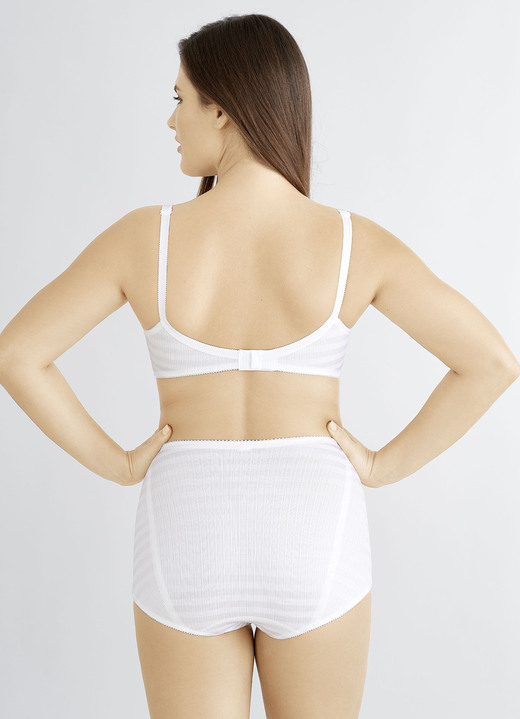 Soft-BH - Felina BH mit Strukturmuster, in Größe 075 bis 115, in Cup B, in Farbe WEISS Ansicht 6