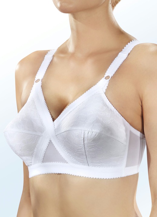 Soft-BH - Playtex BH in Zauberkreuz-Schnittform, in Größe 075 bis 100, in Cup D, in Farbe WEISS, in Ausführung Einzeln Ansicht 1