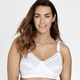 Soft-BH - Miss Mary BH mit hohem Baumwollanteil – Farbe WEISS – Ansicht 1 Soft-BH - Miss Mary BH mit hohem Baumwollanteil, in Größe 080 bis 115, in Cup I, in Farbe MARINE – Farbe WEISS – Ansicht 1