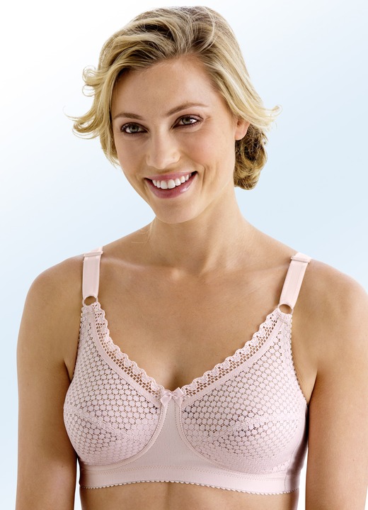 - Miss Mary BH mit hohem Baumwollanteil, in Größe 080 bis 115, in Cup J, in Farbe ROSÉ