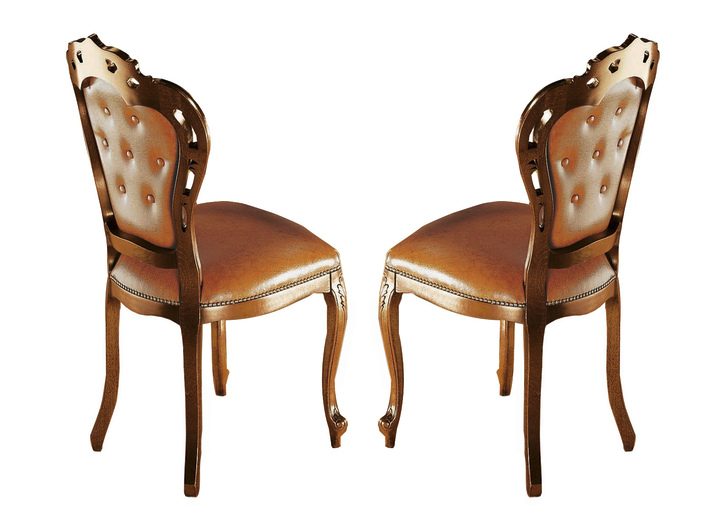 Stühle & Sitzbänke - Esszimmer-Stühle und Sessel mit Lederbezug, in Farbe DUNKELBRAUN/NUSSBAUM, in Ausführung Ledersessel Ansicht 6