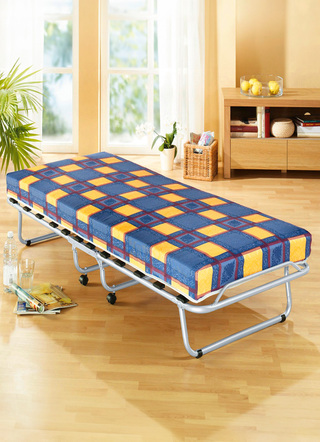 Gästebetten - Gästebett mit Lattenrost und Matratze, in Farbe SILBER