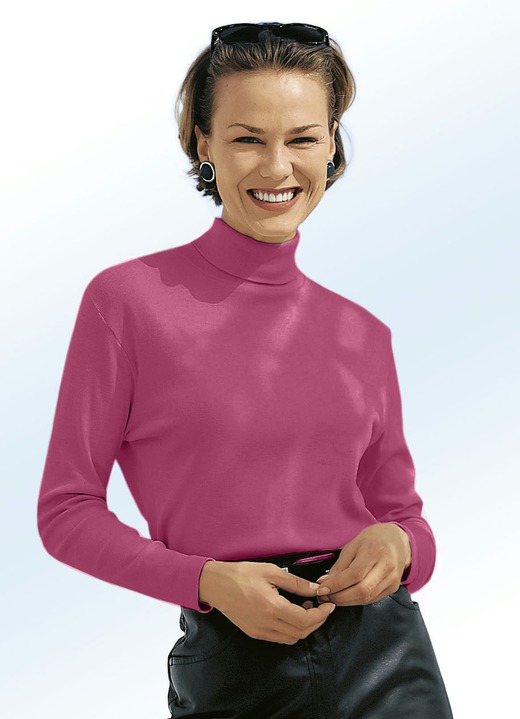 Langarm - Rolli in 16 Farben, in Größe 034 bis 052, in Farbe ECRU Ansicht 6