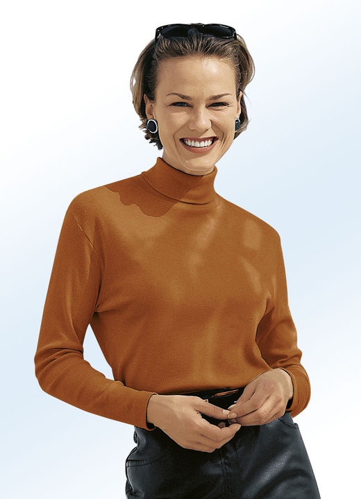 Langarm - Rolli in 16 Farben Ansicht 13 Langarm - Rolli in 16 Farben, in Größe 034 bis 052, in Farbe HELLBLAU Ansicht 13