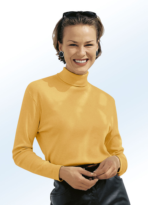 Langarm - Rolli in 16 Farben, in Größe 034 bis 052, in Farbe ECRU Ansicht 14