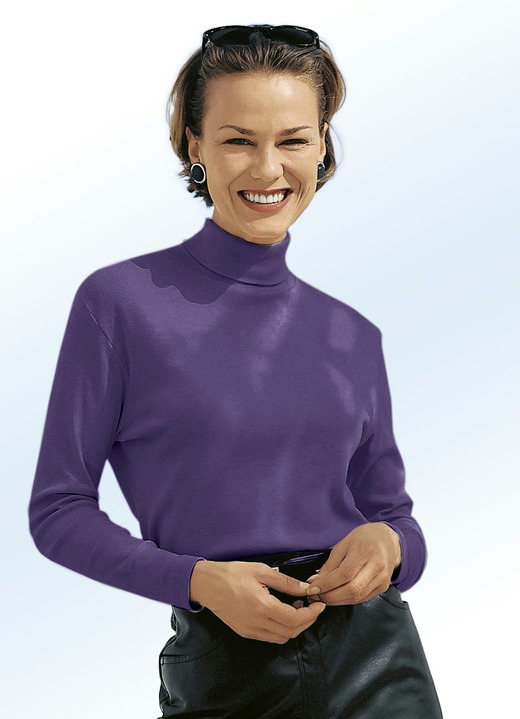 Langarm - Rolli in 16 Farben Ansicht 11 Langarm - Rolli in 16 Farben, in Größe 034 bis 052, in Farbe SCHWARZ Ansicht 11