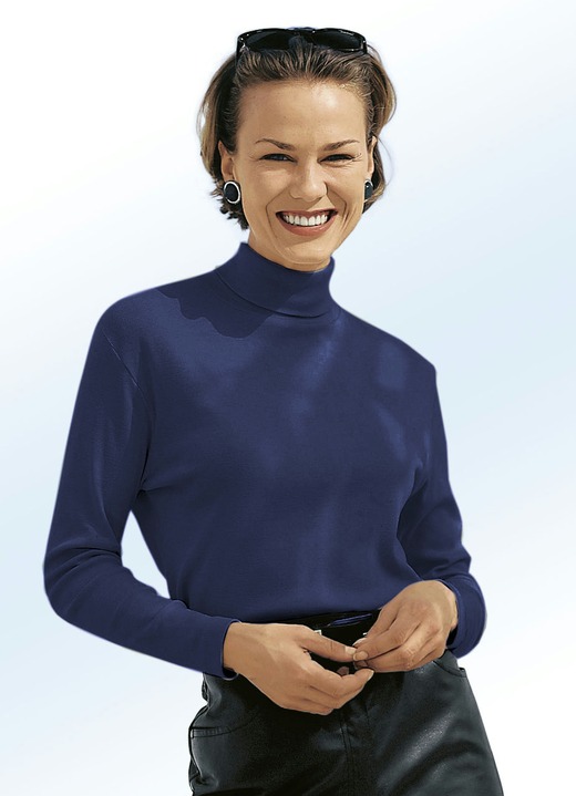 Langarm - Rolli in 16 Farben, in Größe 034 bis 052, in Farbe ECRU Ansicht 9