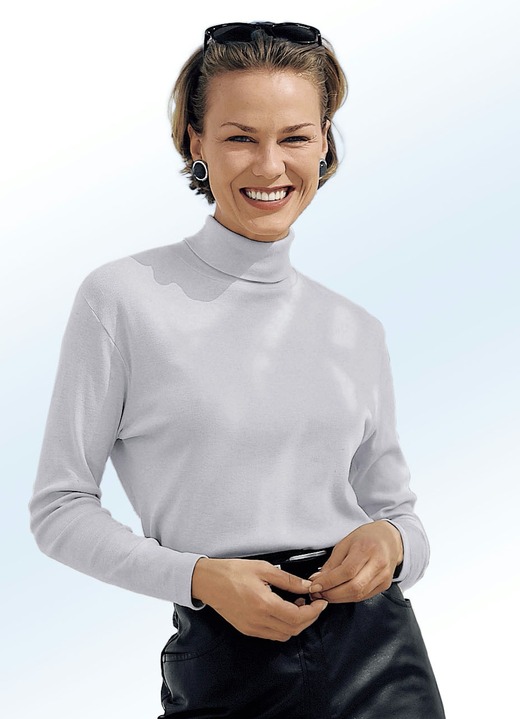 Langarm - Rolli in 16 Farben Ansicht 2 Langarm - Rolli in 16 Farben, in Größe 034 bis 052, in Farbe SCHWARZ Ansicht 2