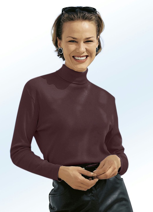 Langarm - Rolli in 16 Farben, in Größe 034 bis 052, in Farbe ECRU Ansicht 5