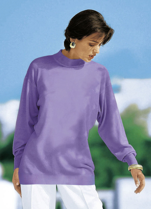 Langarm - Pullover in Feinstrick mit Schurwolle Ansicht 9 Langarm - Pullover in Feinstrick mit Schurwolle, in Größe 036 bis 050, in Farbe NATURWEISS Ansicht 9