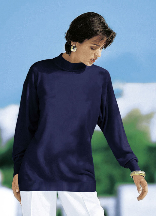 Langarm - Pullover in Feinstrick mit Schurwolle Ansicht 3 Langarm - Pullover in Feinstrick mit Schurwolle, in Größe 036 bis 050, in Farbe ROSENHOLZ Ansicht 3
