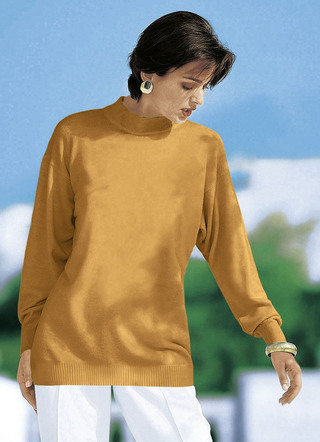 Pullover in Feinstrick mit Schurwolle