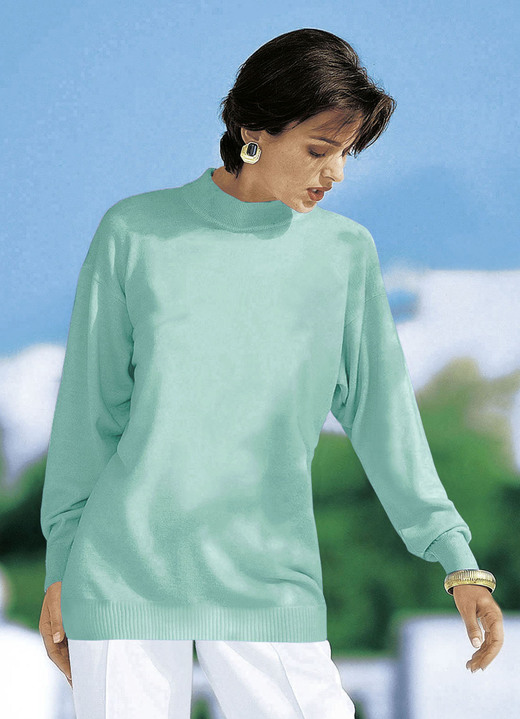 Langarm - Pullover in Feinstrick mit Schurwolle Ansicht 3 Langarm - Pullover in Feinstrick mit Schurwolle, in Größe 036 bis 050, in Farbe NATURWEISS Ansicht 3