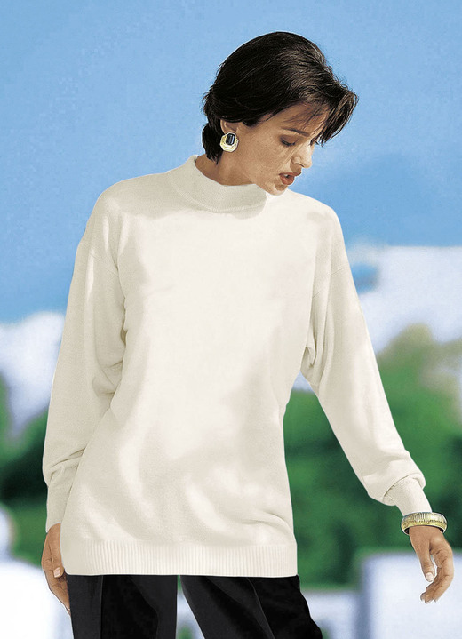 Langarm - Pullover in Feinstrick mit Schurwolle, in Größe 036 bis 050, in Farbe MINT Ansicht 9