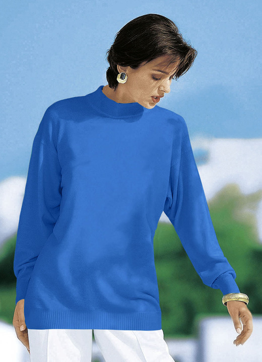 Langarm - Pullover in Feinstrick mit Schurwolle, in Größe 036 bis 050, in Farbe MINT Ansicht 12