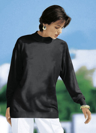 Pullover in Feinstrick mit Schurwolle