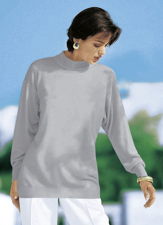 Langarm - Pullover in Feinstrick mit Schurwolle, in Größe 036 bis 050, in Farbe MINT Ansicht 11