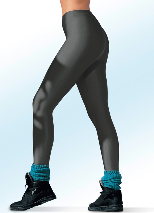 Freizeithosen - Leggings mit Glanz-Effekt in 4 Farben, in Größe 034 bis 050, in Farbe WEISS Ansicht 3