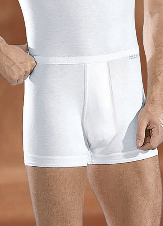 Slips & Unterhosen - Mey Noblesse Zweierpack Unterhosen aus Feinripp mit Eingriff, weiß, in Größe 005 bis 009, in Farbe WEISS Ansicht 1