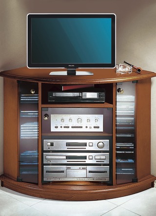 TV- & Hifi-Möbel - TV-Video-Eckwagen, in Farbe NUSSBAUM
