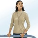 Langarm - Shirt mit Stehkragen – Farbe CAMEL Langarm - Shirt mit Stehkragen, in Größe 034 bis 052, in Farbe ECRU