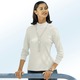Langarm - Shirt mit Stehkragen – Farbe ECRU Langarm - Shirt mit Stehkragen, in Größe 034 bis 052, in Farbe ECRU