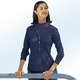 Langarm - Shirt mit Stehkragen – Farbe MARINE Langarm - Shirt mit Stehkragen, in Größe 034 bis 052, in Farbe ECRU