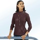 Langarm - Shirt mit Stehkragen – Farbe SCHOKOBRAUN Langarm - Shirt mit Stehkragen, in Größe 034 bis 052, in Farbe ECRU