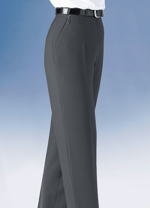 Hosen - Hose mit Gürtel, in Größe 018 bis 092, in Farbe D´GRAU Ansicht 1