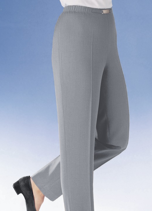 Hosen in Schlupfform - Hose mit Metallzier am Bund in 8 Farben, in Größe 018 bis 275, in Farbe MARINE Ansicht 6