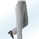 Hosen mit Knopf- und Reißverschluss - Hose in Schlupfform in 10 Farben – Farbe HELLGRAU MEL. Hosen mit Knopf- und Reißverschluss - Hose in Schlupfform in 10 Farben, in Größe 019 bis 235, in Farbe SCHWARZ