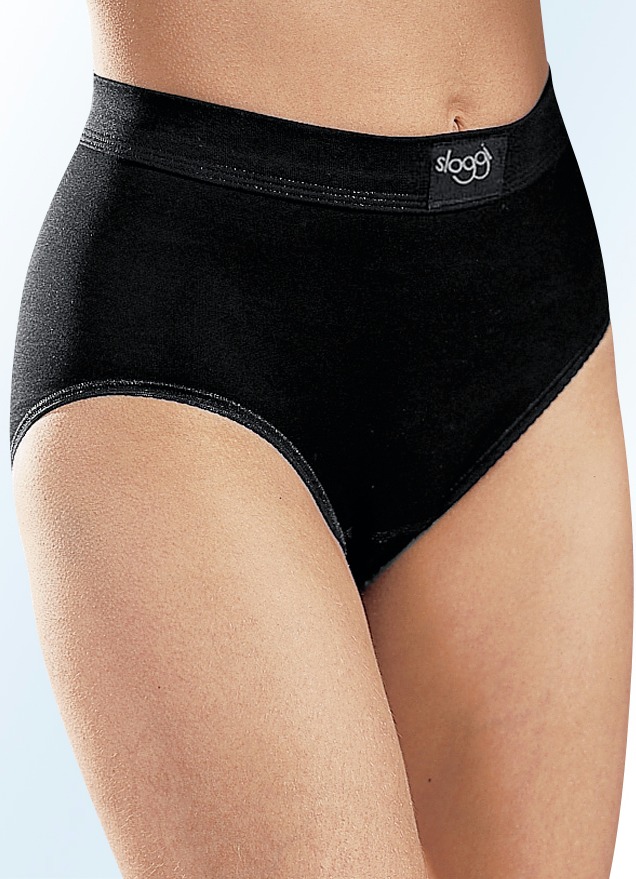 Slips - sloggi Double Comfort Zwierpack Maxi-Slips mit BIO-Baumwolle, in Größe 038 bis 050, in Farbe WEISS Ansicht 2