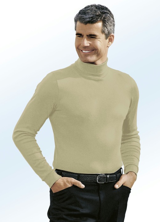 Shirts & Sweatshirts - Tragangenehmer Rolli in 9 Farben, in Größe 046 bis 062, in Farbe CAMEL Ansicht 1